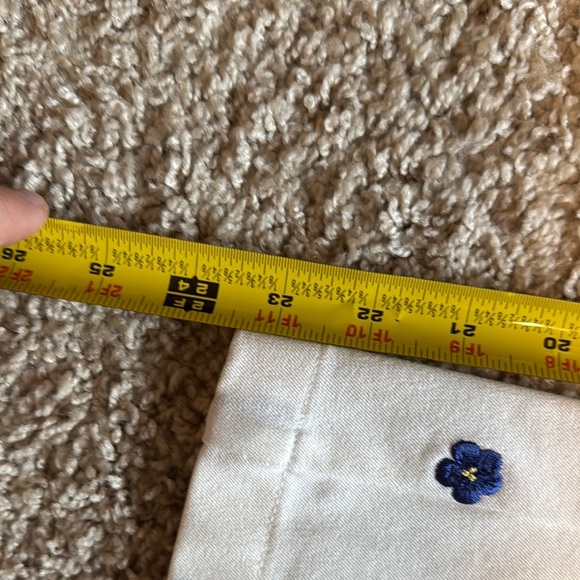 St. John sport by Marie gray White Pants with Navy Floral Design - Picture 7 of 11